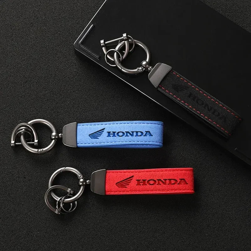 Suede/ Leather Keychain (HONDA)